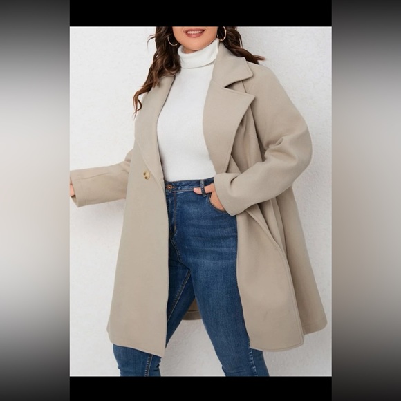 NEW NEVER WORN LIGHT WEIGHT BAIGE JACKET. SIZE 16/1X - Picture 5 of 5